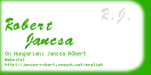 robert jancsa business card